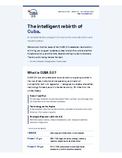 CUBA 2.0 Newsletter 01 (English), first page